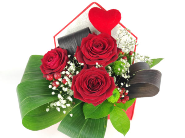 flowerbox koperta z różami